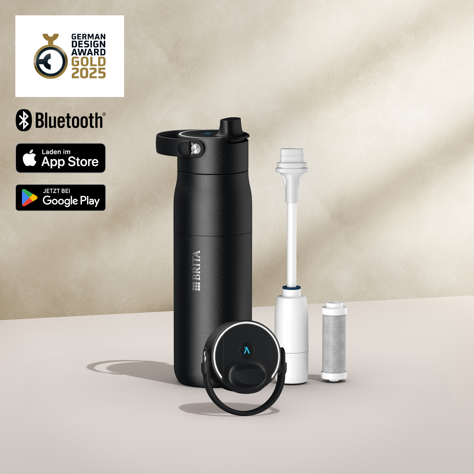 BRITA LARQ iQ Filter-Trinkflasche – smart & selbstreinigend