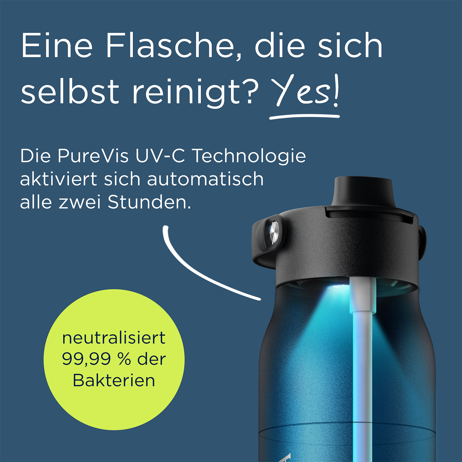 BRITA LARQ iQ Filter-Trinkflasche – smart & selbstreinigend