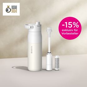 Eine BRITA LARQ iQ in Weiß mit 15% Deal-Störer