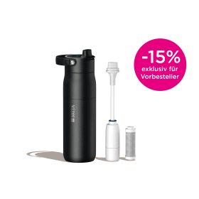 Eine BRITA LARQ iQ in Schwarz mit 15% Deal-Störer