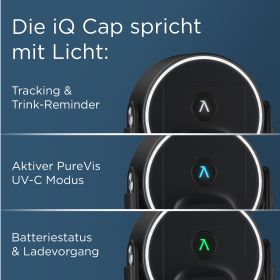 BRITA LARQ iQ Cap mit Lichtanzeige und UV-C Funktion.
