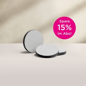 Die BRITA MicroDisc mit einem beigem Hintergrund mit 15% Deal