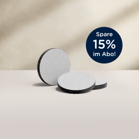 Die BRITA MicroDisc mit einem beigem Hintergrund mit 15% Deal