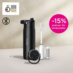 Eine BRITA LARQ iQ in Schwarz mit 15% Deal-Störer