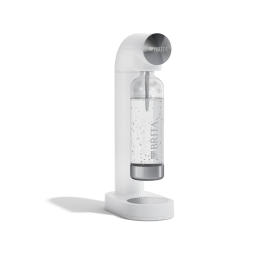 Weißer BRITA Wassersprudler sodaONE sprudelt Wasser Der weiße BRITA Wassersprudler sodaONE sprudelt Wasser auf