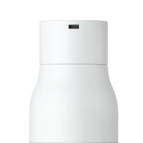 USB-Anschluss LARQ Wasserfilterflasche Pure Vis in Granite White vor einem weißen Hintergrund. 