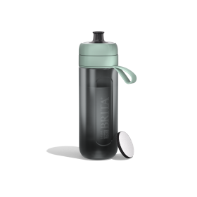 BRITA Wasserfilterflasche Model Active in lightgreen vor einem weißen Hintergrund. 