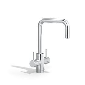 yource pro select aus Chrom mit eckiger Armatur yource pro select aus Chrom mit eckiger Armatur vor einem weißen Hintergrund.