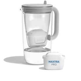 BRITA Tischwasserfilter Glas in grau Ein Tischwasserfilter aus Glas in der Farbe Grau