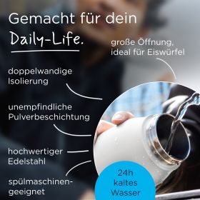 BRITA LARQ iQ Flasche mit doppelwandiger Isolierung und Edelstahl.