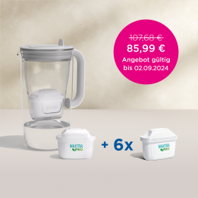 BRITA Sommer-Set mit Tischwasserfilter aus Glas und MAXTRA