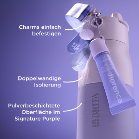 Florence by Mills x BRITA LARQ water filter bottle with benefits
