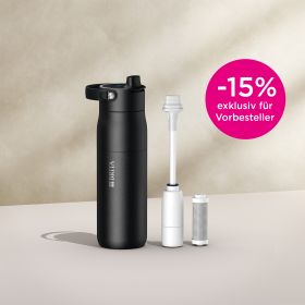 Eine BRITA LARQ iQ in Schwarz mit 15% Deal-Störer