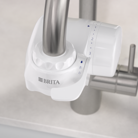 Aufnahme von oben BRITA Wasserfilter ON TAP V Eine Nahaufnahme des BRITA Wasserfilter ON TAP V