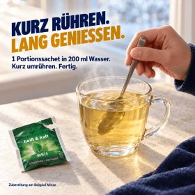 Zubereitung von TEABALLS mit Portionssachet