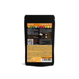 Rückseite der Teaballs Black Collection Verpackung Die Rückseite der Teaballs Black Collection inklusive der Inhaltsstoffe und weiterer Informationen.